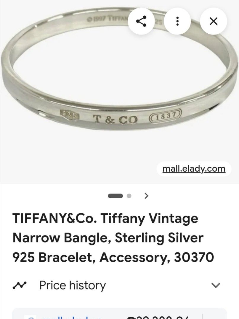 1997 Tiffany and co 925 solid silver 1837 bangle (Category: Body Jewelry) located in Manila. Submitted by silverfalcon_50c29c (Listing ID 1459802398, Image 1). Description: 1997 tiffany and co 925 solid silver 1837 line, for sale.