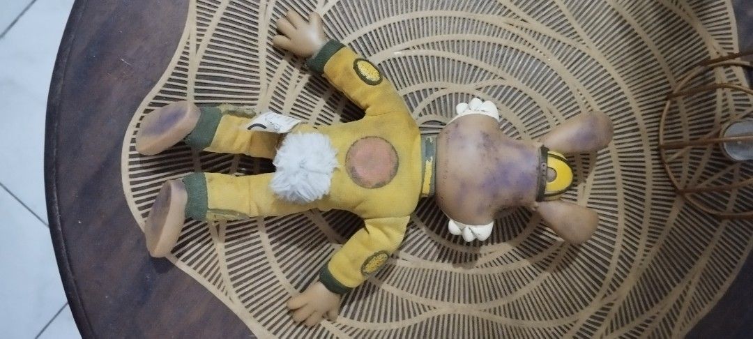 2008 Talking Flash From Roary The Racing Car (Category: Vintage Collectibles) located in Manila. Submitted by ventajetoyz625 (Listing ID 1459759339, Image 2). Description: - Vintage Talking Flash From Roary The Racing Car - 9 inches tall - Iconic yellow outfit - Rubber head, hands and feet - Visible fabric stains and discoloration - Talking gimmick not working - Ideal for collectors and fans of the show - What you see is what you get.