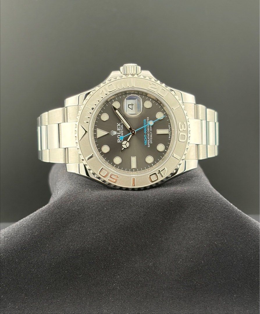 🔥2019🔥 Rolex 116622 Rhodium Yacht Master Slate Dial Platinum Bezel Oyster 40mm (Category: Watches) located in Singapore. Submitted by watchconnect (Listing ID 1459885942, Image 1). Description: 🔥2019🔥 Rolex 116622 Rhodium Yacht Master Slate Dial Platinum Bezel Oyster 40mm 🔥🔥Shop Based🔥🔥 Price: 💰💰 - Full Set W/ Green Tag, Box, Manual, Booklets, Warranty Card (2019) Join us for exclusive early access & updates on our latest arrivals. Tele