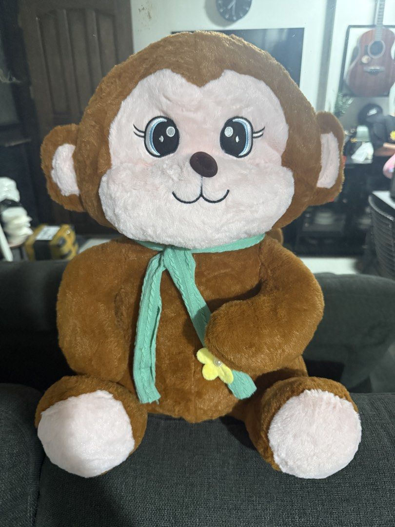 21 in Monkey stuffed toy (Category: Plushies & Soft Toys) located in Makati City. Submitted by shopshophooray.ph (Listing ID 1459817044, Image 2). Description: ❤️great gift this Christmas, Vday, Bday, Anniversary❤️ - great to give as gift to your loved ones or add to your personal toy collection ----- Monkey stuffed toy - P1,499 - BIG!!! - 2ft height x 14 in width - this is brand new - excellent condition - no rips, stains or tears - no tag Ship: