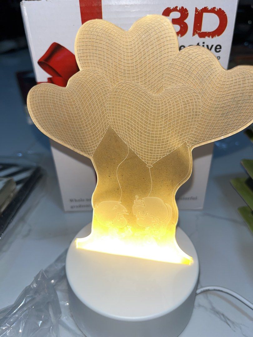 3D lamp with box (Category: Lighting) located in Paranaque City. Submitted by sissyloveph (Listing ID 1459719010, Image 1). Description: 2pcs available Usb port yung end with on and off button sa cord.