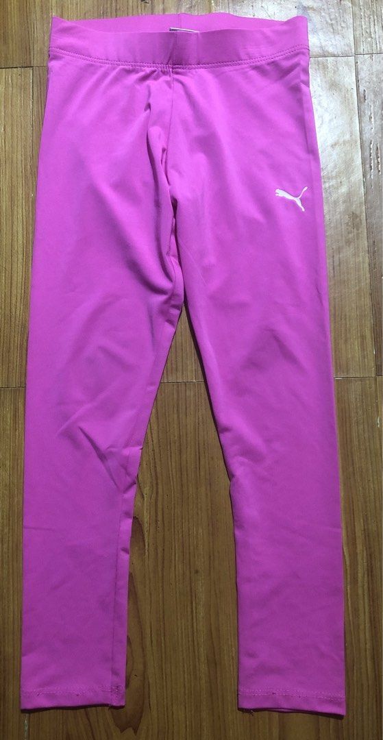 4-5y Puma Pink Capris Leggings (Category: Babies & Kids Fashion) located in Quezon City. Submitted by lexipotpot (Listing ID 1459807829, Image 2). Description: - Pink Puma capri leggings - Size: 6y on tag but runs small, BEST FOT 4-5y - Ideal for workouts or casual wear - Comfortable and stretchy material - Features Puma logo on the left leg - Waist 18-20” - L 23”.