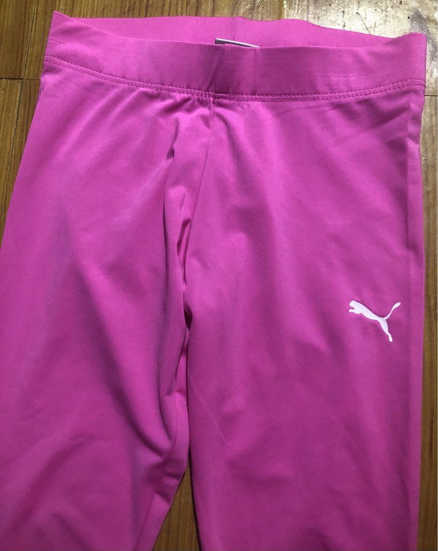 4-5y Puma Pink Capris Leggings (Category: Babies & Kids Fashion) located in Quezon City. Submitted by lexipotpot (Listing ID 1459807829, Image 3). Description: - Pink Puma capri leggings - Size: 6y on tag but runs small, BEST FOT 4-5y - Ideal for workouts or casual wear - Comfortable and stretchy material - Features Puma logo on the left leg - Waist 18-20” - L 23”.