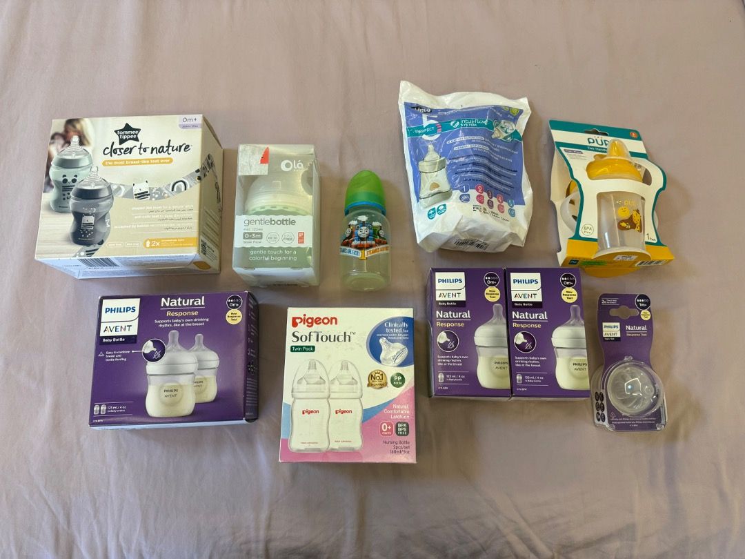 4oz Philips Avent Natural Response Feeding Bottle (Category: Breastfeeding & Bottle Feeding) located in Caloocan City. Submitted by livestone-cd10 (Listing ID 1459834068, Image 2). Description: 4 pcs 4oz Philips Avent Natural Response + 1 pc Natural Response teat - 2300 (orig price 3500) 1 box (2 pcs) 5oz Pigeon Soft Touch - 900 (orig price 1400) 1 box (2 pcs) 9oz Tommee Tippee - 1000 (orig price 1800) 1 4oz Ola baby gentlebottle + 1 5oz Chicco s