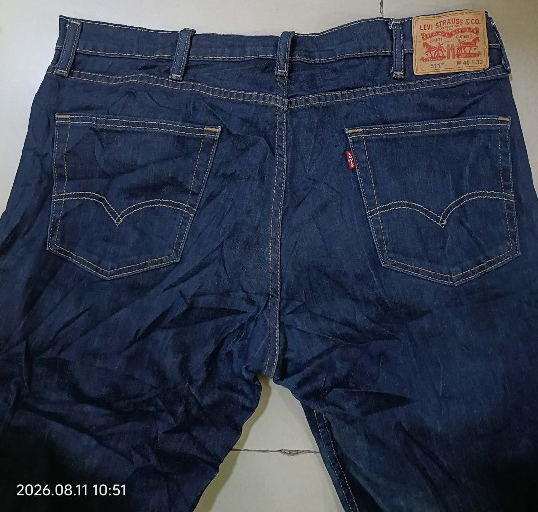 511 Levi's jeans (Category: Jeans) located in Alburquerque. Submitted by ayrelieonlineshop (Listing ID 1459861772, Image 3). Description: Levi's 511 denim jeans size 40x32 dimensions W-40 L-41 hem 7 as new condition issue: altered sa Hem.