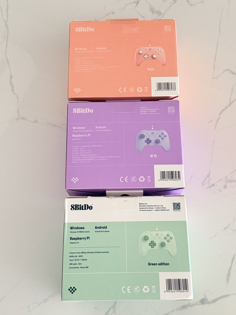 8BitDo Ultimate 2C Wired Controller for PC / Android (Category: Controllers) located in Singapore. Submitted by uberdigital (Listing ID 1459765200, Image 2). Description: Elevate your gaming with the brand new 8BitDo Ultimate 2C Wired Controller. Upgraded with zero-drift Hall Effect joysticks, Hall Effect magnetic triggers, 1000Hz ultra-polling rate for minimal latency, and extra remappable R4/L4 shoulder buttons. Unopened and untouched in origin