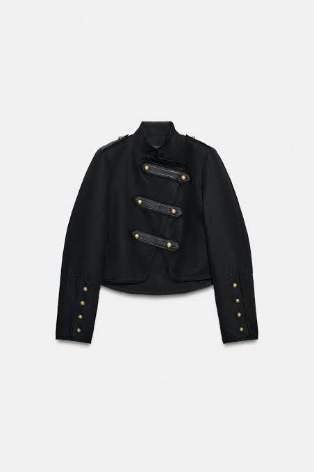⋆. 𐙚 ˚ zara black napoleon jacket (Category: Coats, Jackets and Outerwear) located in Makati City. Submitted by thezarachives (Listing ID 1459882958, Image 1). Description: .