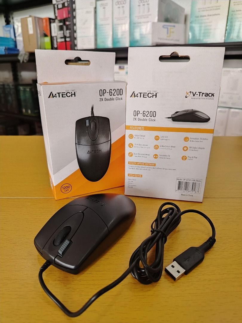 A4Tech OP-620D 2x Click Optical Wired Mouse USB Black (Category: Mouse & Mousepads) located in Pasig City. Submitted by technofuseofficial (Listing ID 1459789565, Image 3). Description: A4Tech OP-620D 2x Click Optical Wired Mouse USB Black Brand New and Original Items Store Location: 4F Unit 402, 604 Shaw Boulevard, Barangay Kapitolyo, Pasig City Same Day Delivery: - Lalamove delivery within Metro Manila - For walk-ins: Always PM first for item a