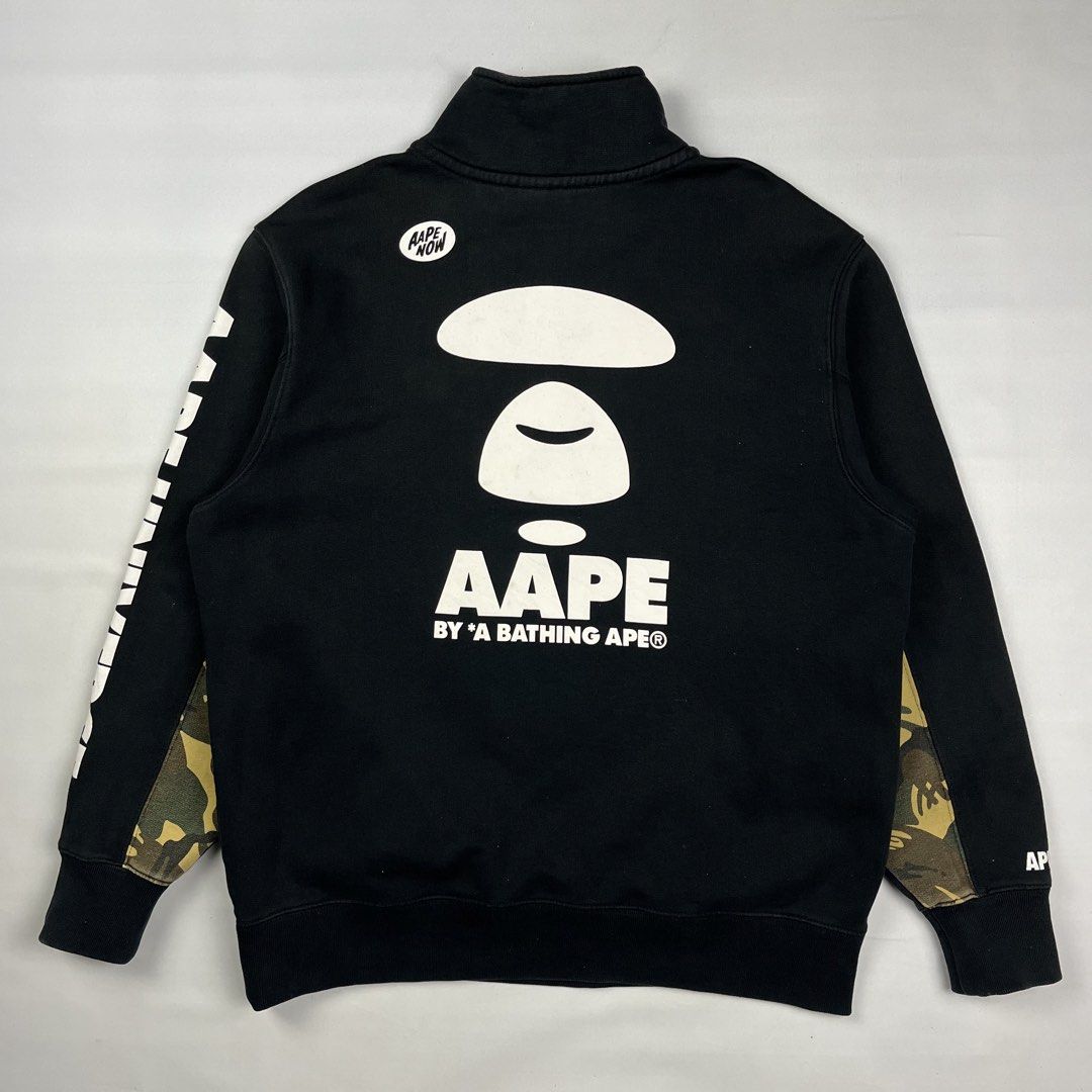 Aape by A Bathing Ape Quarter Zip Jacket (Category: Coats, Jackets and Outerwear) located in Puerto Princesa. Submitted by paradise5300 (Listing ID 1459733005, Image 3). Description: Aape by A Bathing Ape Quarter Zip Jacket Tagged Size: Small / best fit Large Dimensions Inches length: 27.5 Inches width: 23 Condition: Very good Color rate: 8.8 Flaws: Minor signs of usage 1,399 shipping fee is not yet included. .