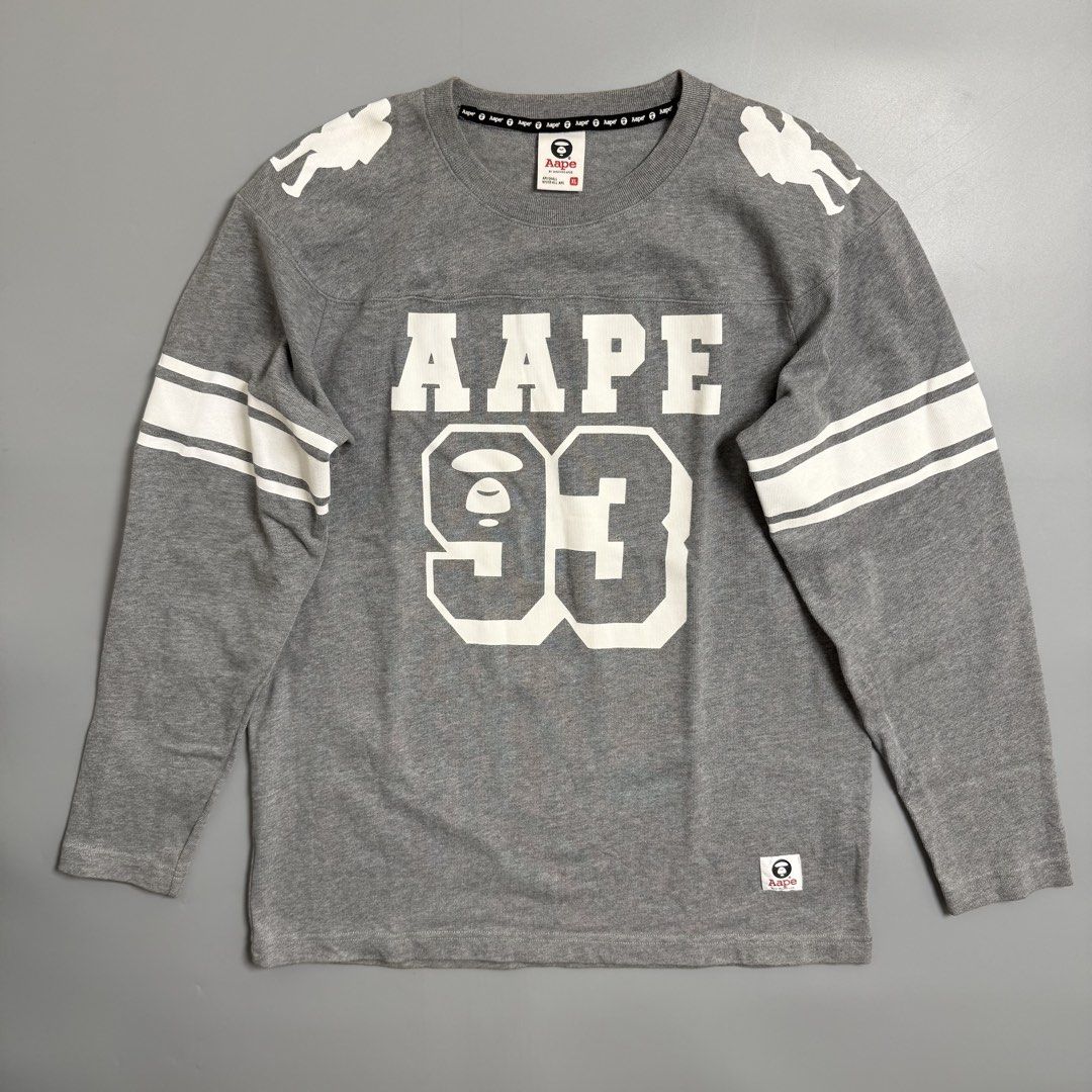 Aape by A Bathing Ape Rugby style sweater (Category: Coats, Jackets and Outerwear) located in Cebu City. Submitted by inukaybyjlf (Listing ID 1459699935, Image 1). Description: Condition: Good as new Issue: No flaws Dimension: Nasa photos Best fit: L-XL Please refer to photos for actual condition..