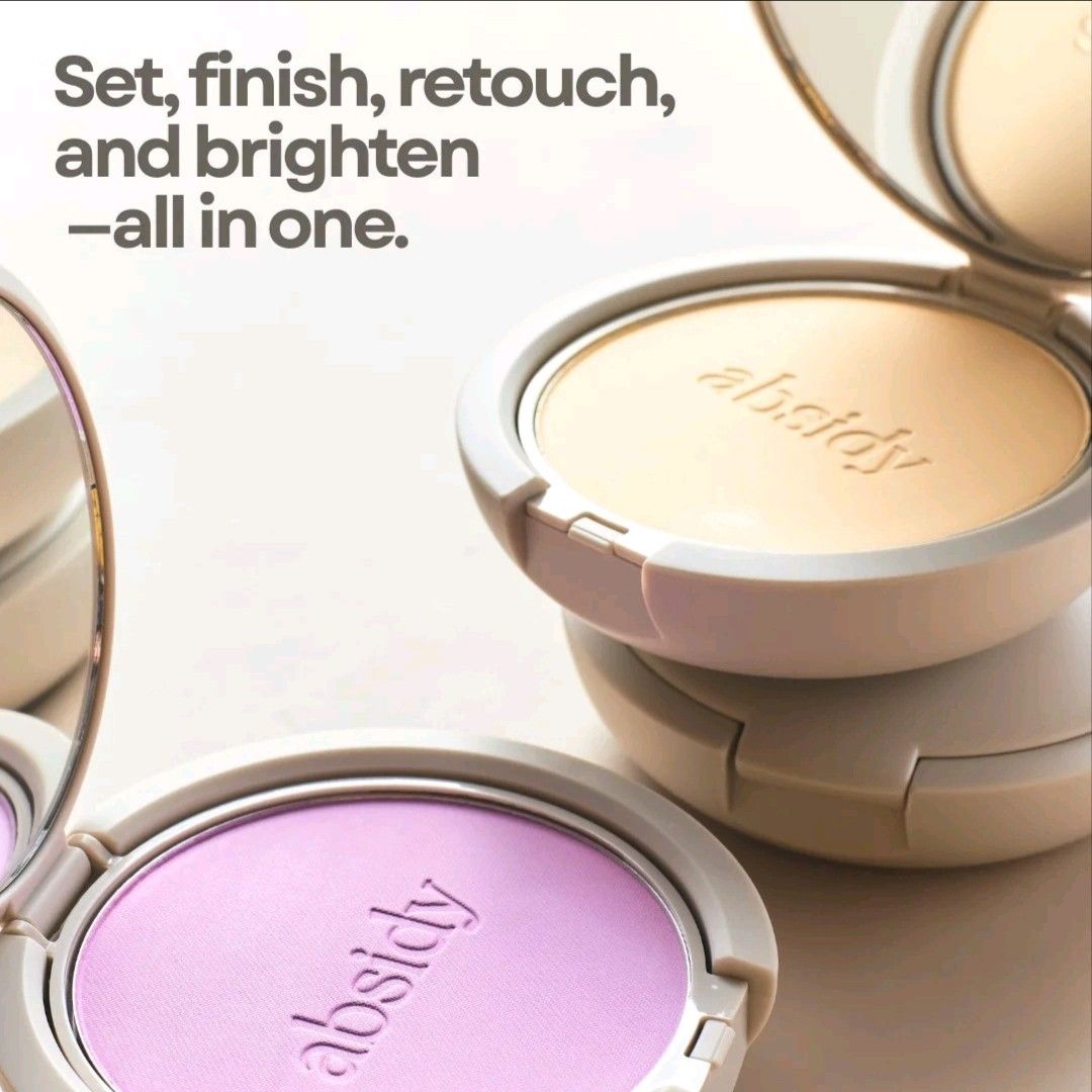 Absidy Setting Powder - Various Shades Available (Category: Makeup) located in Paranaque City. Submitted by bethaignacio (Listing ID 1459795124, Image 2). Description: - Absidy Setting Powder for a smooth, flawless finish. - Functions: Sets, finishes, retouches, and brightens makeup. - Shades: Milk, Oat, Honey, Petal, Banana Pudding, Ube. - Suitable for all skin types and tones. - Limited edition shades available..