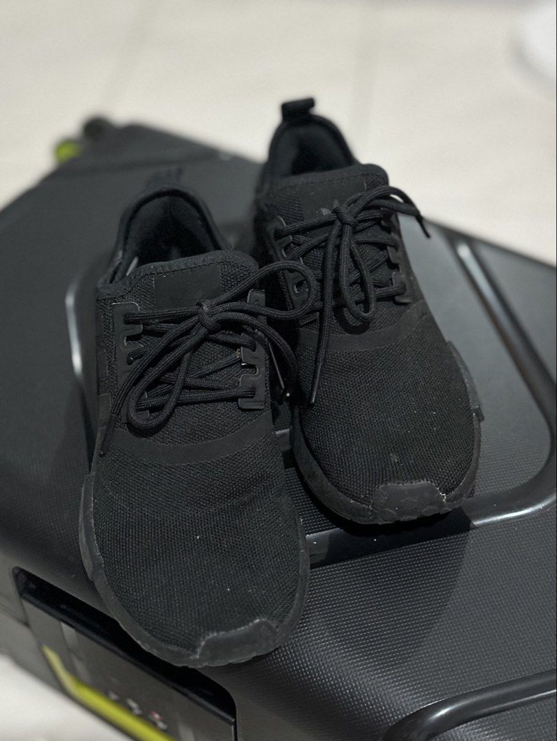 Adidas NMD R1 triple black (Category: Sneakers) located in Daet. Submitted by 614cb (Listing ID 1459730341, Image 2). Description: Lightly used authentic r1 bought abroad. No box. 23cm, unisex. Perfect for casual walking Rfs: been wfh and seldom goes out and enjoying it. Pls give my stuff a new home. .