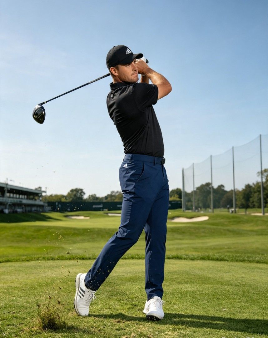 Adidasgolf pants ⛳️ (Category: Chinos) located in Lucena. Submitted by kuronueve0909 (Listing ID 1459806102, Image 1). Description: Adidasgolf Waistband Size: 32 to 34 Length: 38 Leg opening:7 Color: navy blue Price: ₱1,750 No issue ✅️ Ready to wear ✅️ Dm 📩.