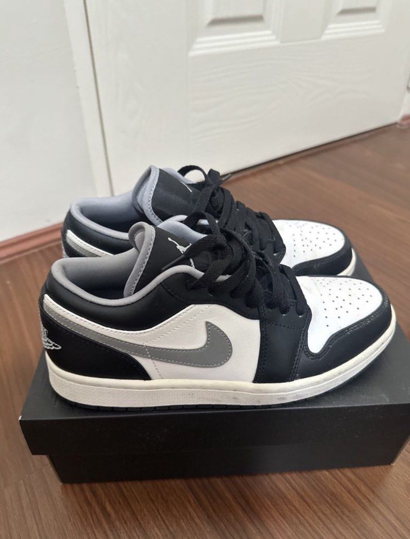 AIR JORDAN 1 LOW BLACK WHITE GREY ORIGINAL (Category: Casual Shoes) located in Bulacan. Submitted by declutterwithme32 (Listing ID 1459575835, Image 1). Description: read description! - Air Jordan 1 Low sneakers original - Color: Black, White, and Grey - Includes original box - FIXED PRICE (will not entertain anymore low offers) - minor creases in shoes - minor cleaning - bulacan/pampanga.