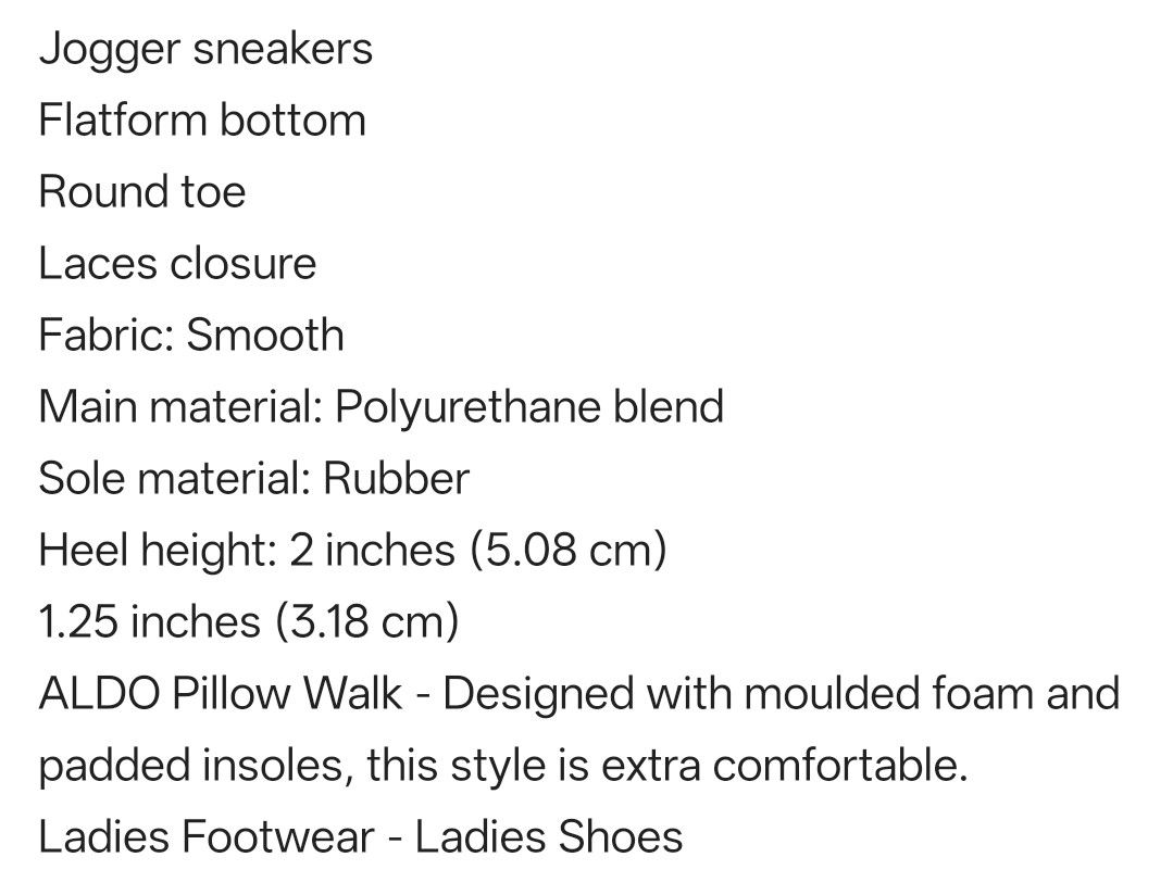ALDO White & Gold Platform Sneakers Pillow Walk (Category: Sneakers) located in Santa Rosa. Submitted by fordahunt (Listing ID 1459689528, Image 3). Description: Size: 7 US.