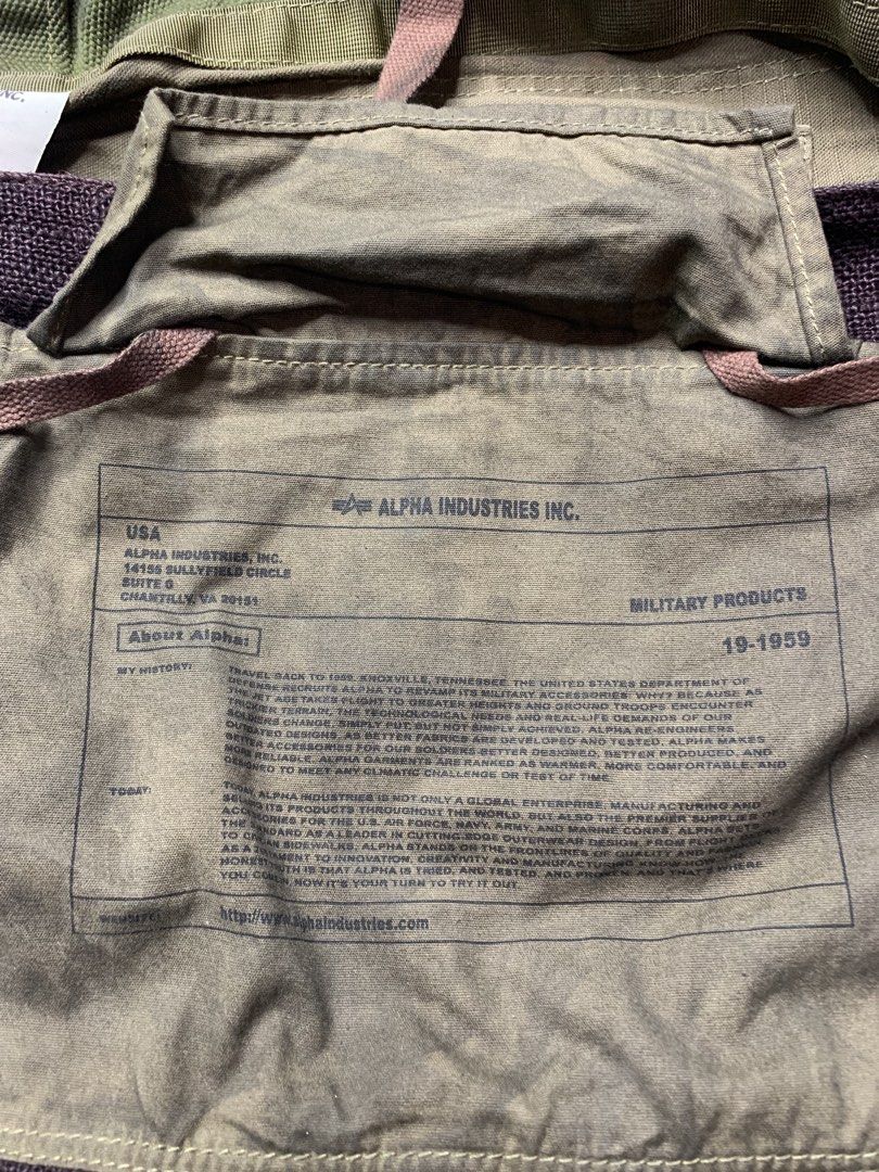 Alpha Industries Messenger Bag (Category: Sling Bags) located in Binan City. Submitted by disqualified_but_undefeated (Listing ID 1459836483, Image 3). Description: Alpha Industries Canvas Utility Messenger Bag Mens In Good Condition 📩📩📩 DM to Purchase Grab it now! Thanks! •Alpha Industries Canvas Utility Messenger/Sling Bag, heavily inspired by military surplus gear. •Key Design Features: •Material & Palette: Constructed from a rugged, heavy-
