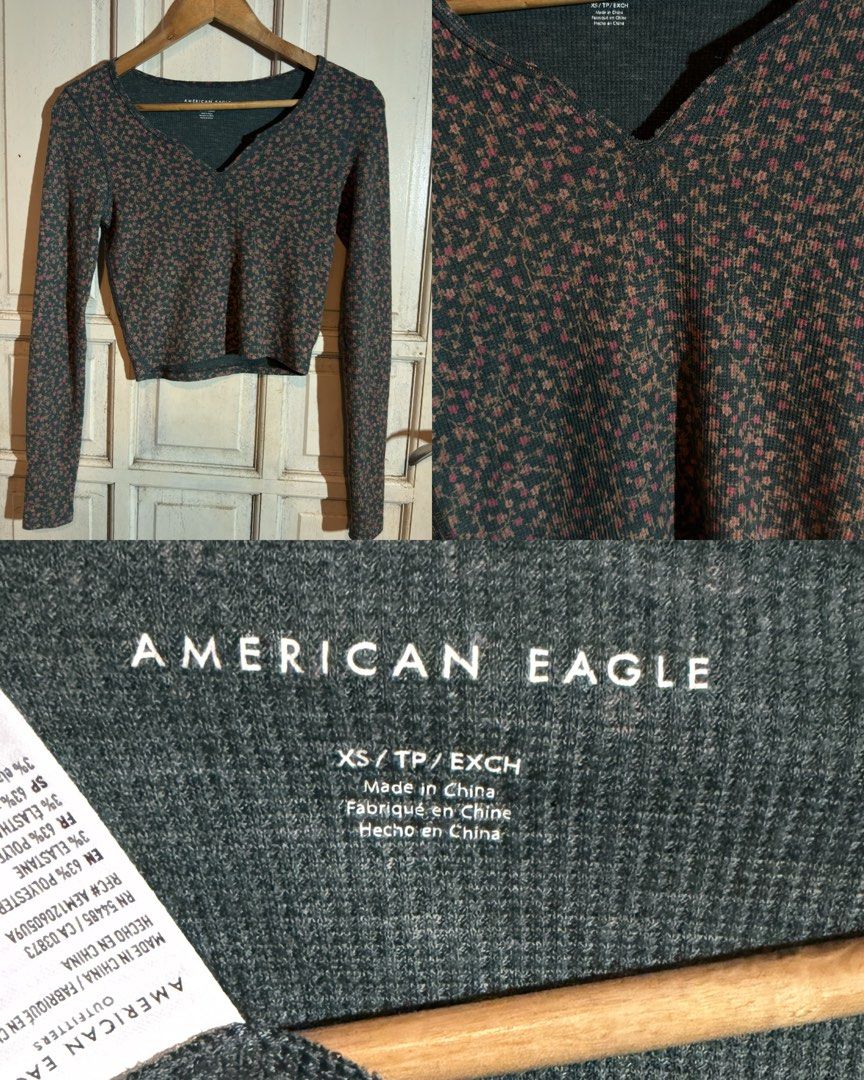 AMERICAN EAGLE long sleeve top (Category: Longsleeves) located in Valenzuela. Submitted by julijulyxoxo (Listing ID 1459854459, Image 1). Description: where to find me: Facebook: Julianne Leigh (post is already up) Instagram: shop.loveandrelove (might post updates/items here too) MOP: maribank, gcash, maya MOD: J&T Express Item is unwashed. Please wash immediately before wearing!.