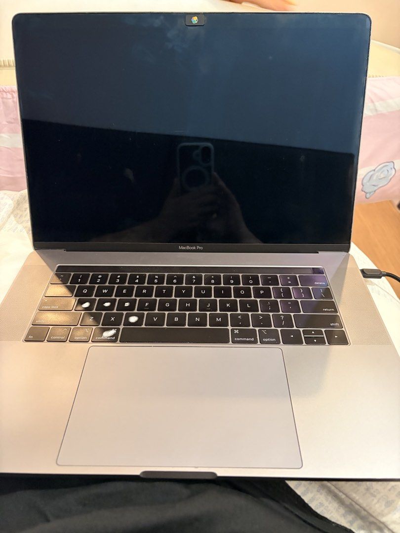 Apple MacBook Pro 15-inch 2018 Intel Core i7 (Category: Laptops & Notebooks) located in Las Pinas. Submitted by southgirlebg (Listing ID 1459897001, Image 1). Description: - 2018 MacBook Pro 15-inch - 2.2 GHz Intel Core i7 Processor - 16GB RAM - 256GB Startup Disk - macOS Sequoia 15.7.9 Installed - Battery Condition: Need Service Recommended (reduced capacity) - Cosmetic Flaw: Some keys have white marks - Unit has small dents cause of use (not no