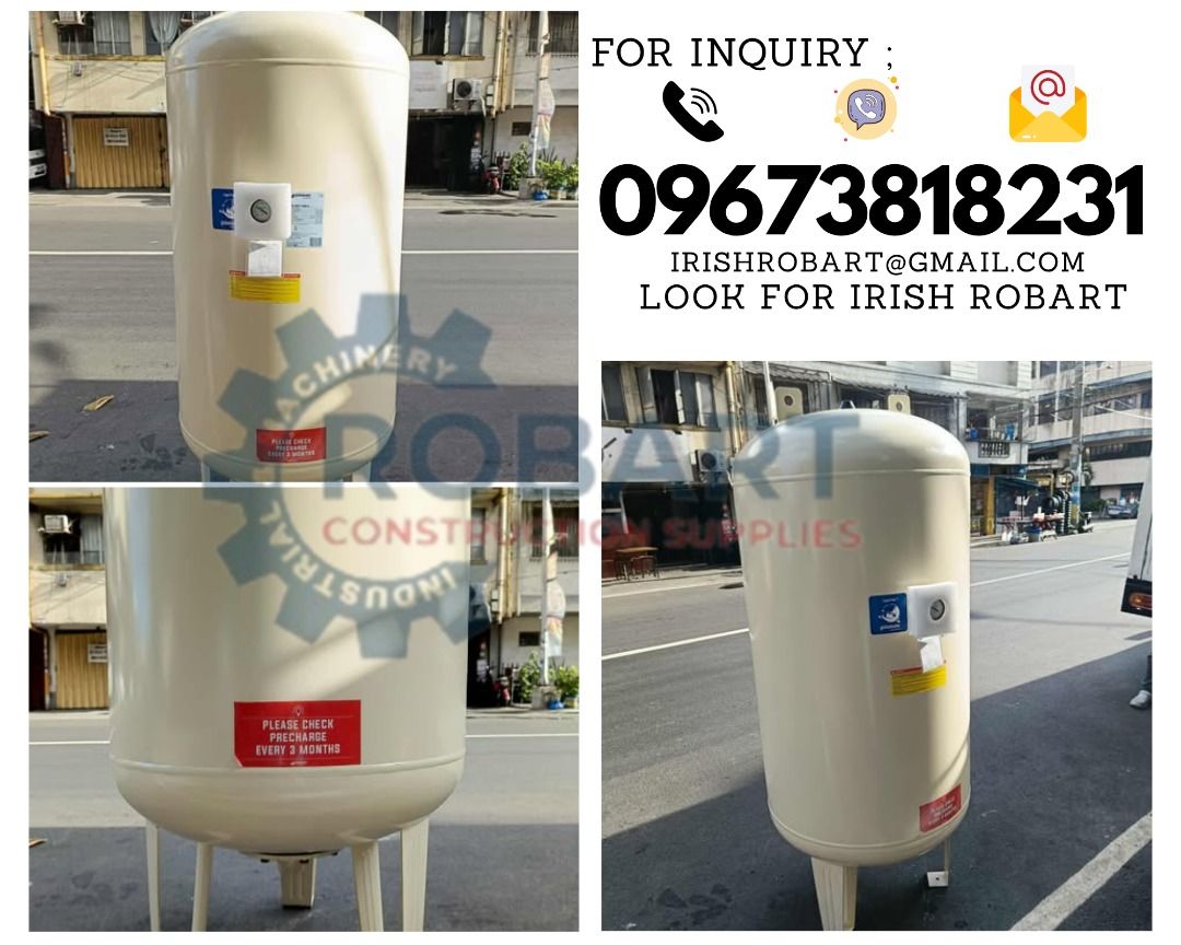 AQUAFLO DIAPHRAGM PRESSURE TANKS (Category: Construction Tools & Equipment) located in Manila. Submitted by irishrobart_22 (Listing ID 1459704464, Image 1). Description: AQUAFLO DIAPHRAGM PRESSURE TANKS SUPERFLO SERIES model: SFB-INT-750LV 750Liters 𝑹𝑶𝑩𝑨𝑹𝑻 𝑪𝑶𝑵𝑺𝑻𝑹𝑼𝑪𝑻𝑰𝑶𝑵 𝑺𝑼𝑷𝑷𝑳𝑰𝑬𝑺 #RobartConstructionSupplies #constructionmaterials 🔵100% Trusted Supplier 🔵Competitive Price 🔵𝑾𝒆 𝒂𝒓𝒆 𝑫𝑻𝑰 𝑹𝒆𝒈𝒊𝒔𝒕𝒆𝒓𝒆𝒅 & 𝑩𝑰𝑹