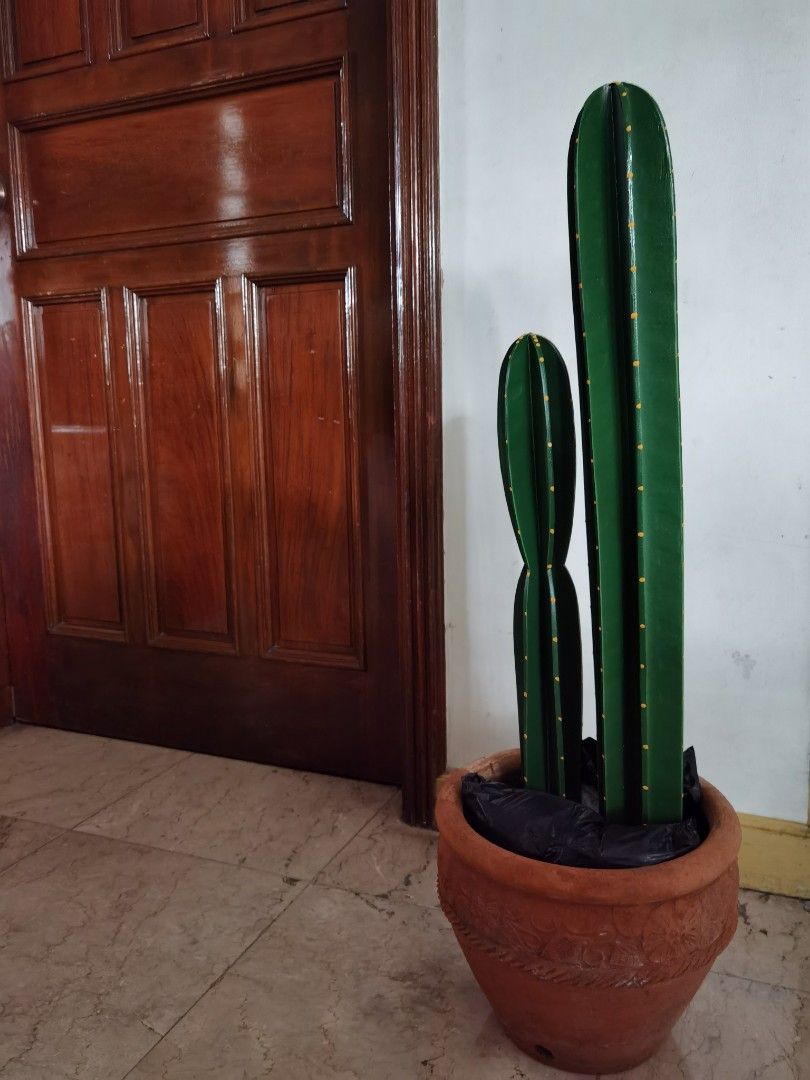 Artificial Cactus in Terracotta Pot (Category: Artificial Plants & Flowers) located in San Juan City. Submitted by onlinecabinet (Listing ID 1459766966, Image 2). Description: Artificial Cactus in Terracotta Pot - Cactus approx 3ft and 2ft - Terracotta Pot in used condition Pickup location: San Juan Delivery via Grab or Lalamove only c/o buyer .