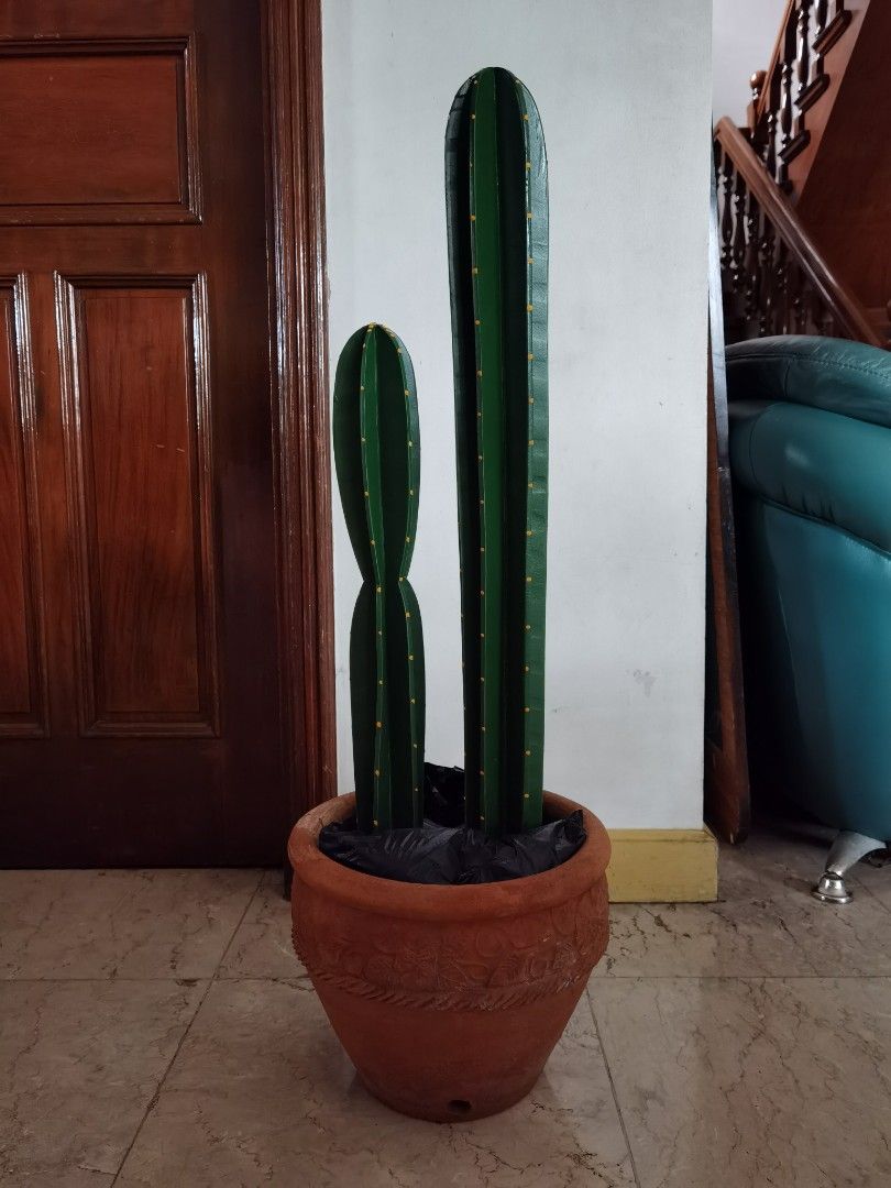 Artificial Cactus in Terracotta Pot (Category: Artificial Plants & Flowers) located in San Juan City. Submitted by onlinecabinet (Listing ID 1459766966, Image 1). Description: Artificial Cactus in Terracotta Pot - Cactus approx 3ft and 2ft - Terracotta Pot in used condition Pickup location: San Juan Delivery via Grab or Lalamove only c/o buyer .