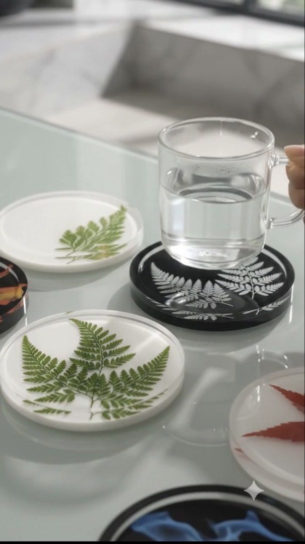 Artisan Resin Drink Coasters/Coffee Coaster/Kitchen Coaster (Category: Other Kitchenware & Tableware) located in Bacoor. Submitted by raven_ravenly123 (Listing ID 1459868487, Image 2). Description: ☕️Elevate Your Drinkware with Handcrafted Acrylic Coasters!🍵 🏷️₽1,600.00 for 6Pcs Handmade Artisan Resin Coaster ✨ Discover a stunning collection of premium, handcrafted acrylic coasters, designed to protect your surfaces with style. Each piece is a 