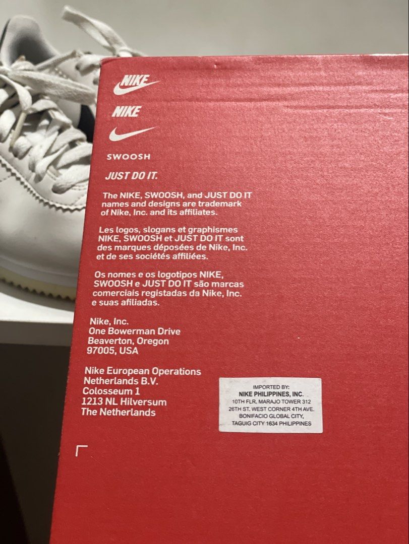 [AUTH] Nike — Cortez Leather Black/White (Category: Sneakers) located in Quezon City. Submitted by _panceke (Listing ID 1459808187, Image 2). Description: > Authentic > fits Womens 7 to 8 kasya > UK 5 - EUR 38.5 - 24.5 CM > No major issues, just minimal signs of usage > comes with box and can pass as new ngl rfs: decluttering .