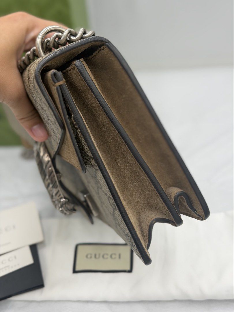 Authentic Gucci Dionysus Small Shoulder Bag (Category: Luxury Bags & Wallets) located in Manila. Submitted by maria_2326 (Listing ID 1459797716, Image 3). Description: Gucci Dionysus Small Shoulder Bag Guarantee Authentic Inclusions: Provided box Dust bag Booklet Flaw: Please see 3 last photos No lowballing! Location: Manila/QC.