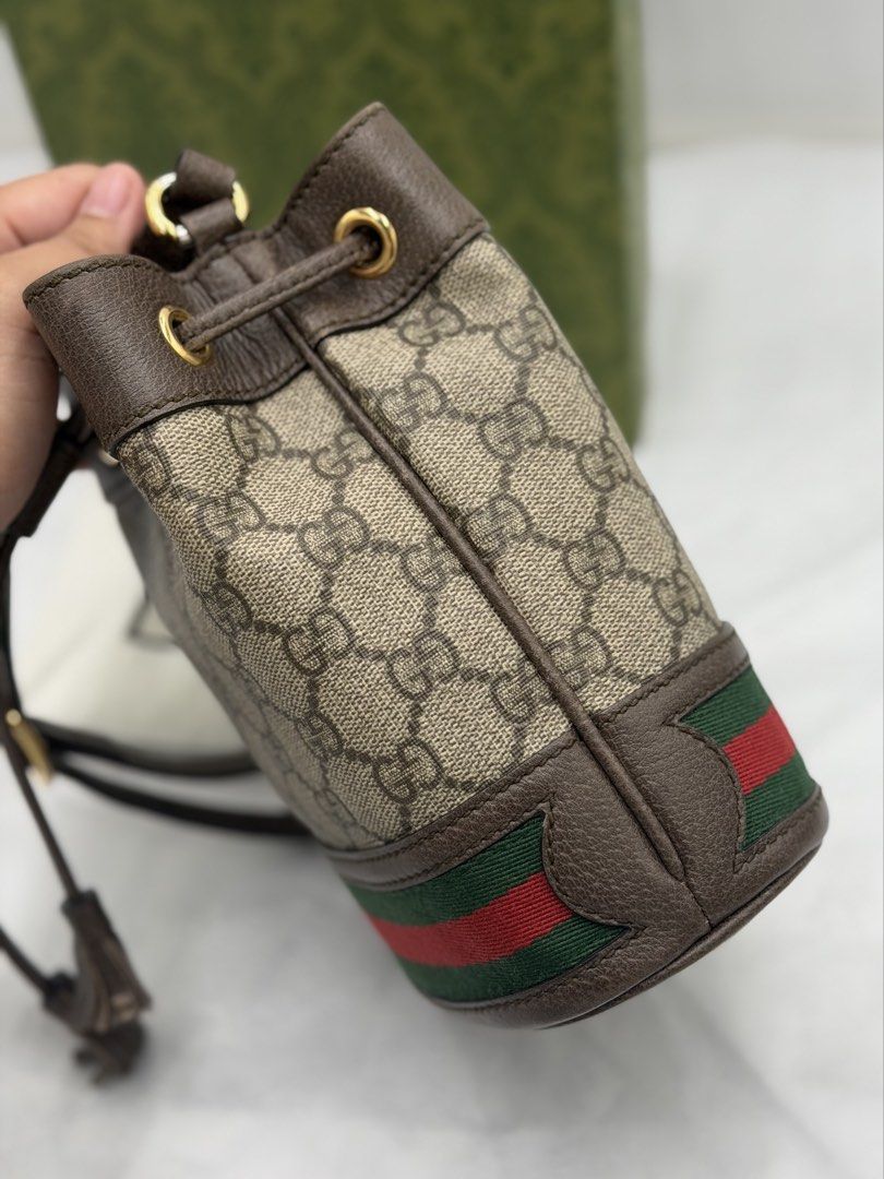 Authentic Gucci Ophidia Mini Bucket (Category: Luxury Bags & Wallets) located in Manila. Submitted by maria_2326 (Listing ID 1453486033, Image 2). Description: Gucci Ophidia Mini Bucket Bag Guarantee Authentic Inclusions: Box, Dust Bag and free bag organizer No lowballing 👎🏻 Location: Manila/QC.