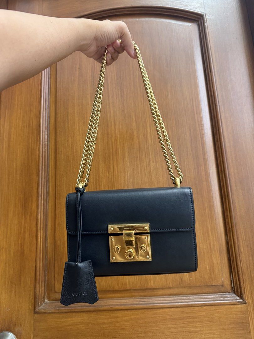 Authentic Gucci Padlock Small Size (Category: Luxury Bags & Wallets) located in Manila. Submitted by maria_2326 (Listing ID 1452033054, Image 2). Description: Gucci Padlock in Small Size Black Color | Two-way Bag Guarantee Authentic Inclusion: Provided Box Dust Bag Certificate of Authentication No lowballing 👎🏻 Location: Manila/QC.
