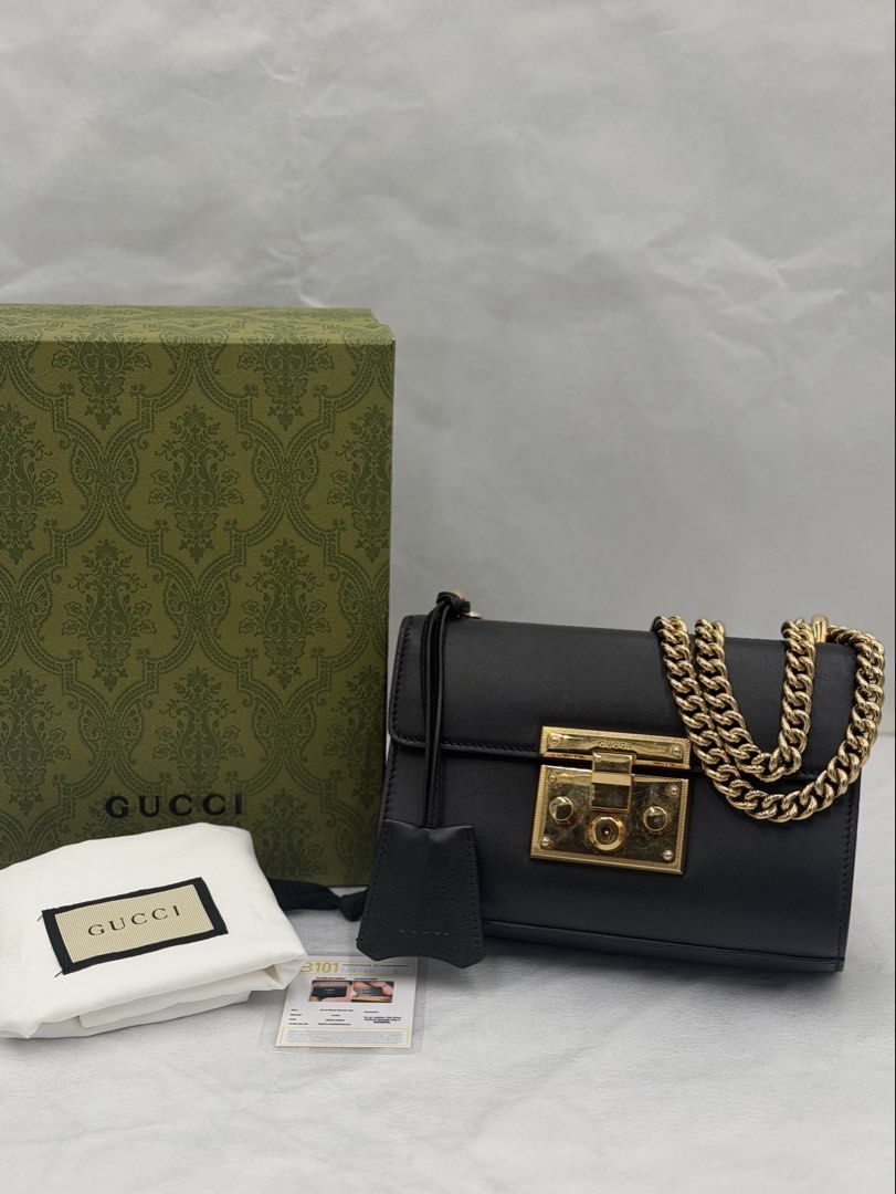 Authentic Gucci Padlock Small Size (Category: Luxury Bags & Wallets) located in Manila. Submitted by maria_2326 (Listing ID 1452033054, Image 3). Description: Gucci Padlock in Small Size Black Color | Two-way Bag Guarantee Authentic Inclusion: Provided Box Dust Bag Certificate of Authentication No lowballing 👎🏻 Location: Manila/QC.