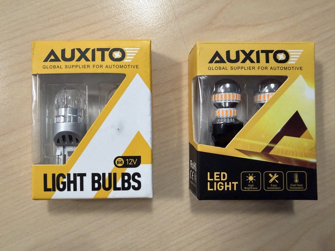 AUXITO W21W T20 LED (Category: Lightings, Horns, and other Electrical Parts and Accessories) located in Marikina City. Submitted by kim.villamor (Listing ID 1459706262, Image 1). Description: For Sale! As is price, kakabili ko lang nito 2 different pairs of Auxito LED Amber/Yellow Turn signals or clearance lights replacement Reason For Selling! Wrong socket type, wrong order Thanks!.