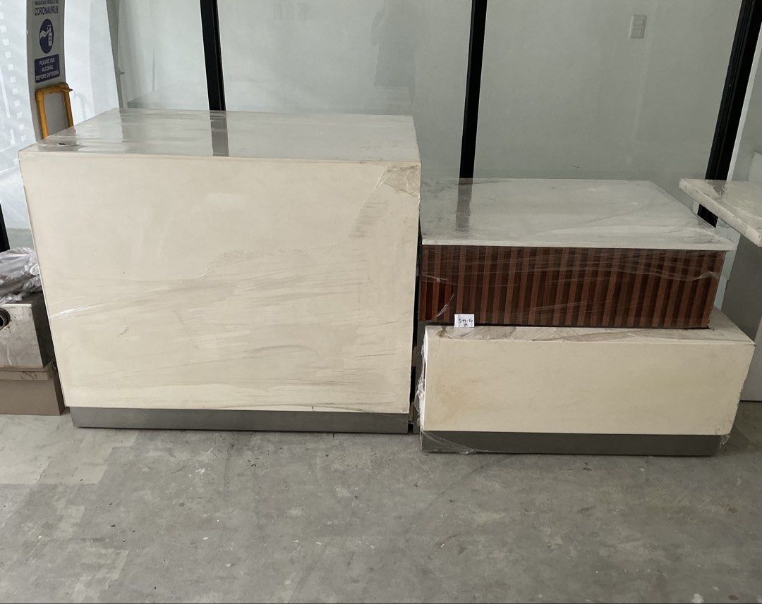 Bakery Cabinet Counter — Set of 3 (Category: Tables & Sets) located in Quezon City. Submitted by lzn_jrsh (Listing ID 1459895083, Image 1). Description: FOR SALE: Bakery Cabinet Counter — Set of 3 • Set of 3 pieces • Slightly used • Heavy-duty and durable • Perfect for bakery, café, food business, or commercial use Price: ₱40k for the set (negotiable) 📩 PM if interested!.