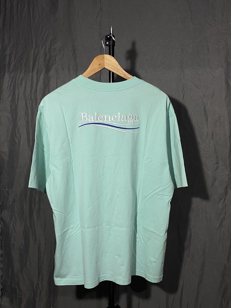 Balenciaga Political Campaign Tee (Category: Tshirts & Polo Shirts ) located in Calauan. Submitted by thriftsy.fingers (Listing ID 1459879892, Image 2). Description: Balenciaga Political Campaign - Medium on Tag ( L-XL ) - 23W 28L - very minimal flaw.