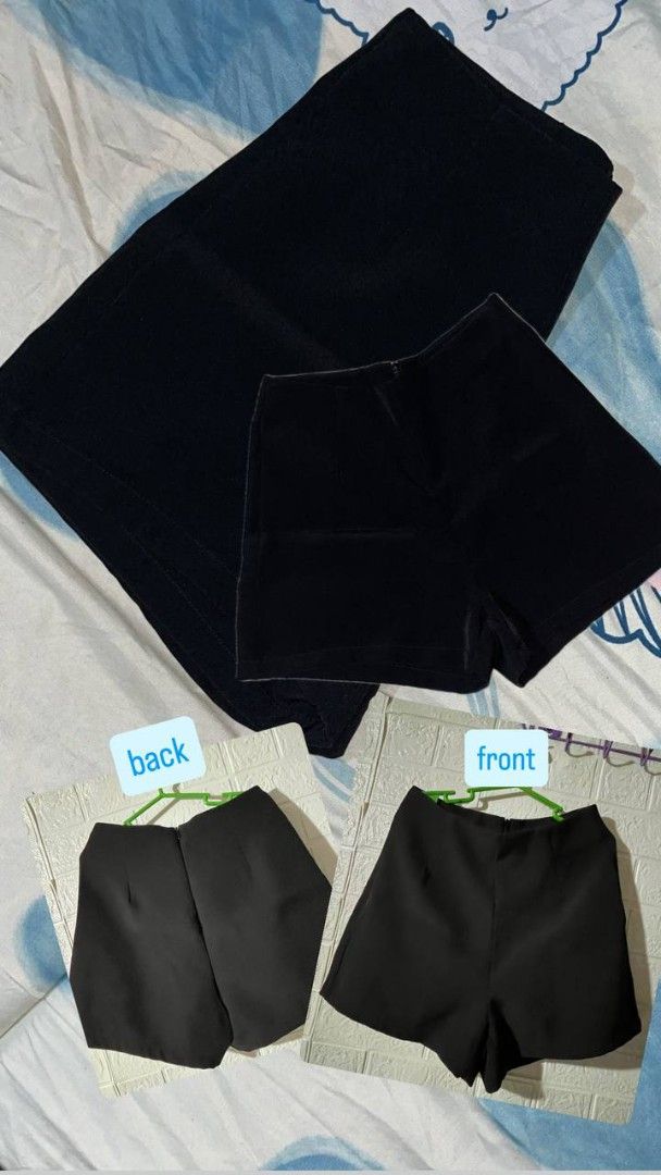 Black High-Waisted Shorts with Zip - Size M (Category: Shorts) located in Caloocan City. Submitted by twicefan2012579 (Listing ID 1459735250, Image 1). Description: - Black high-waisted shorts - Size M (tag) - Zip closure at the back - Waist: Approximately 25 inches - Length: Approximately 13.5-14 inches - Non stretch -medyo makapal po fabric nya -bought it sa shein po. pre-loved item. rfs: decluttering, size is too small for me now. still in goo