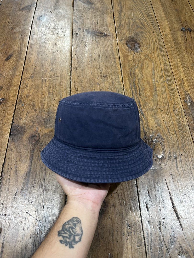Blue Bucket Hat (Category: Caps & Hats) located in Baguio. Submitted by fishy___fish (Listing ID 1459853942, Image 1). Description: Blue Bucket Hat Tagged S/M Has minor bleach stains.