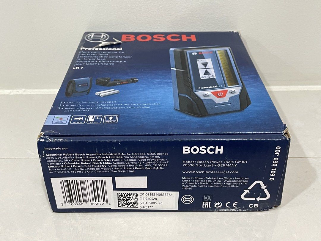 BOSCH LASER RECEIVER (LR7) (Category: Construction Tools & Equipment) located in San Isidro. Submitted by noeruuu (Listing ID 1459859898, Image 1). Description: Brand new. Opened but never used. 📍San Isidro, Nueva Ecija, Philippines.
