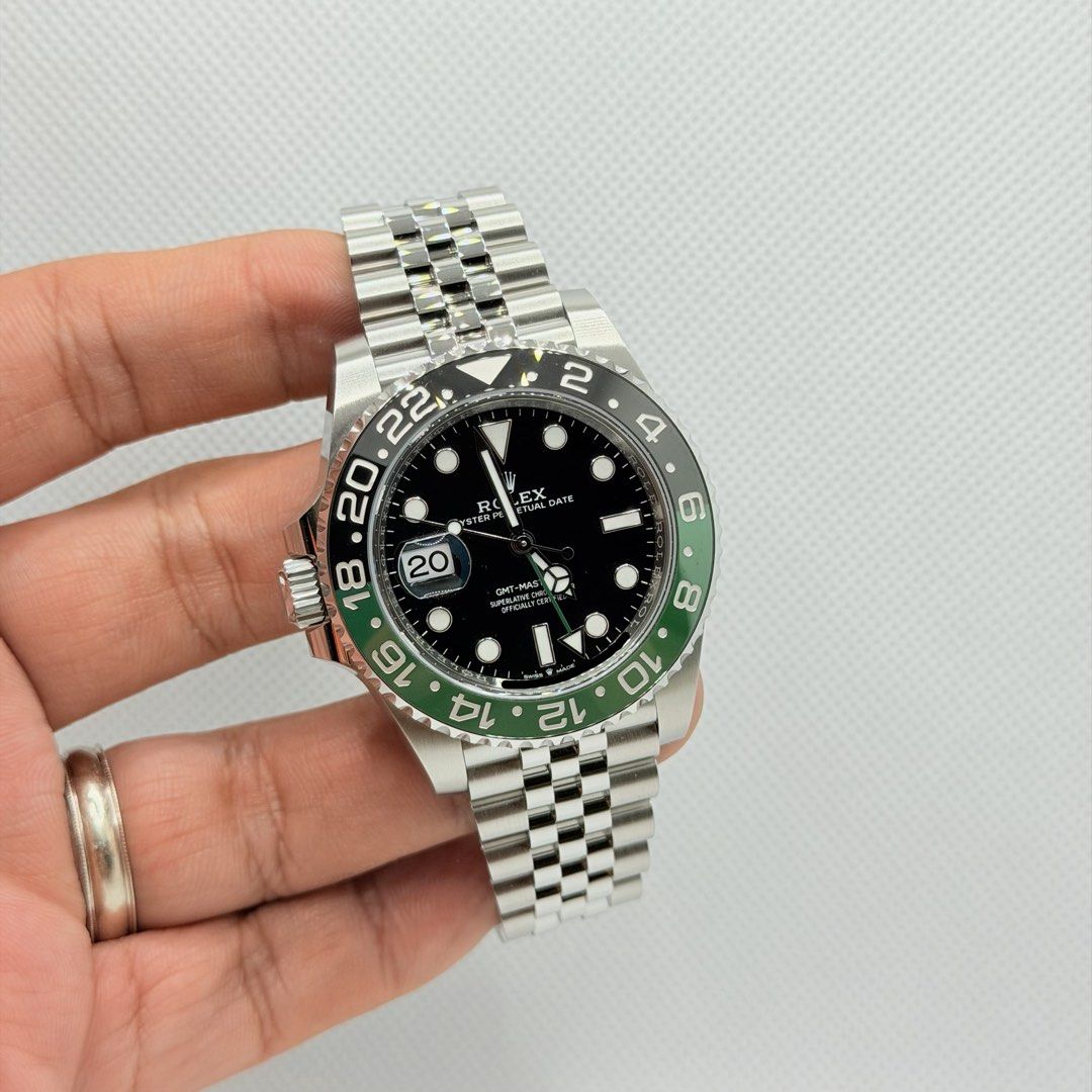 Brand New 07/2026 Rolex 126720VTNR GMT Master II Sprite Jubilee 126720 (Category: Watches) located in Singapore. Submitted by worthytime (Listing ID 1459866079, Image 1). Description: 🫵Join our Tele-gram channel for latest updates: worthytime.biz/tele ➡️Rolex 126720VTNR GMT Master II Sprite Jubilee ➡️July 2026 (5 Years Rolex International Warranty Till 07/2031) ➡️Brand New Unworn ➡️Full Complete Set + Wood Tag (Wood-Grain Card) ✅Trade Up/Down We