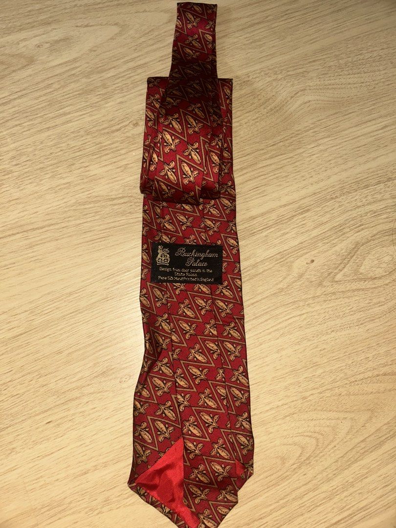 Buckingham Palace Pure Silk Hand Printed Tie (Category: Ties) located in Pasay City. Submitted by coolearth.cf1bcb (Listing ID 1459770391, Image 3). Description: 🏷️ VINTAGE NECKTIE COLLECTION — FOR SALE 🎩 TAKE ALL 3 — ₱3,500 Selling these 3 vintage neckties, all in plastic packaging. Great for vintage fashion lovers, collectors, or those looking for unique old-stock pieces. 🇬🇧 1. BUCKINGHAM PALACE DESIGN — ₱1,500 • Design featuring the door p