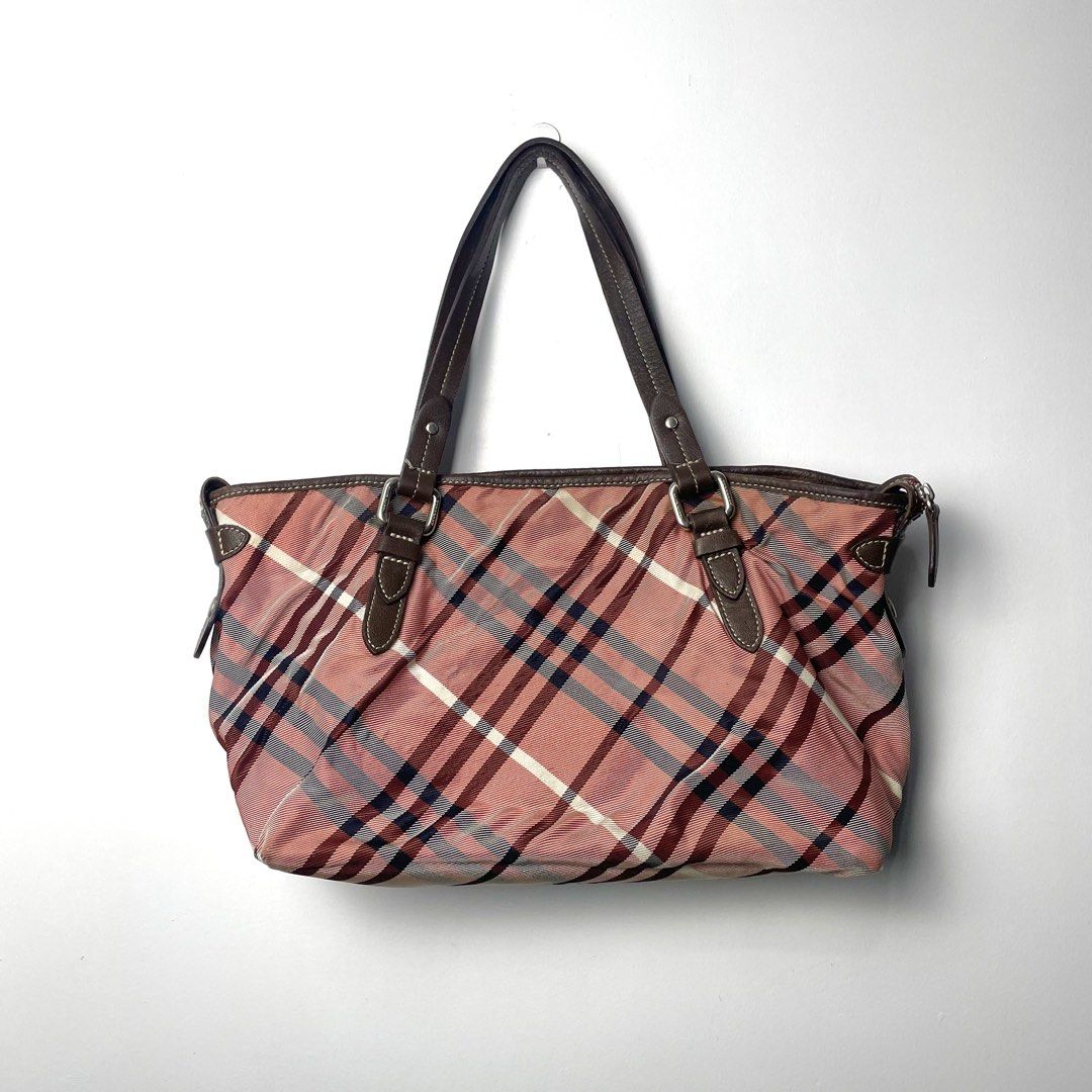 Burberry Blue Label Canvas Plaid Shoulder Bag (Category: Tote Bags) located in Baguio. Submitted by metro_studio (Listing ID 1459725056, Image 3). Description: Authentic In Excellent Condition Works great on everyday fit!.