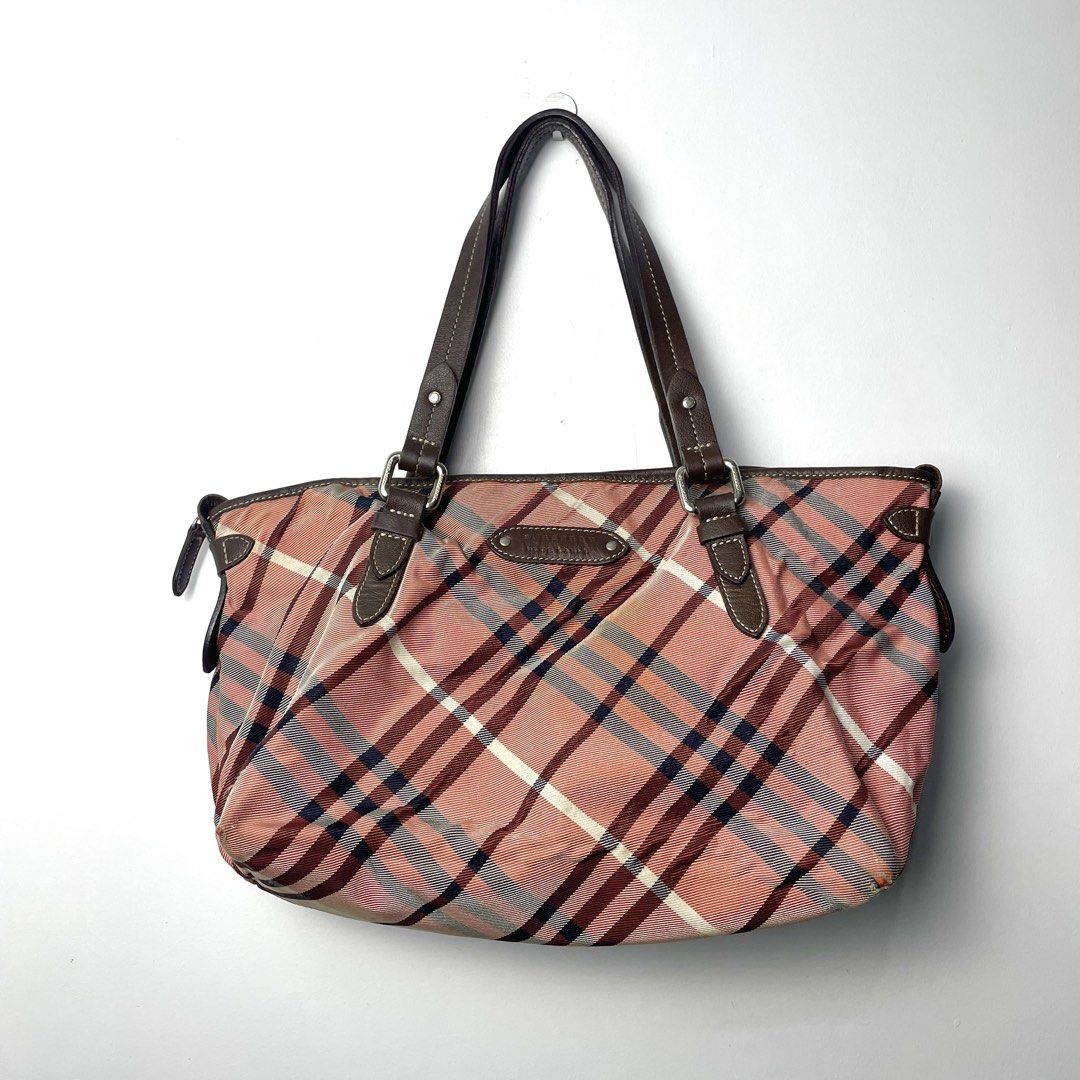 Burberry Blue Label Canvas Plaid Shoulder Bag (Category: Tote Bags) located in Baguio. Submitted by metro_studio (Listing ID 1459725056, Image 2). Description: Authentic In Excellent Condition Works great on everyday fit!.
