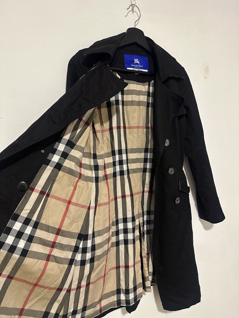 Burberry Blue Label Trench Coat (Category: Coats, Jackets and Outerwear) located in Las Pinas. Submitted by archimedes.joaquin (Listing ID 1459792096, Image 2). Description: Good as new - color rate 9.8/10 - sz 36 / Small womens - Burberry All Buttons no washtag issue: missing belt sa sleeve .