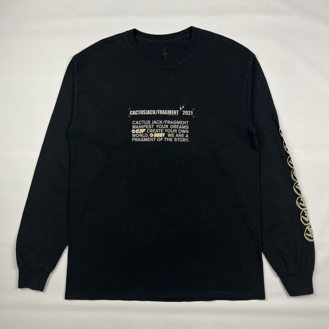 Cactus Jack For Fragment Logo L/S (Category: Activewear) located in Puerto Princesa. Submitted by paradise5300 (Listing ID 1459730000, Image 2). Description: Cactus Jack For Fragment Logo L/S Tagged Size: Small Dimensions Inches length: 28 Inches width: 19.5 Condition: Excellent Color rate: 10 Flaws: None 1,599 shipping fee is not yet included. .