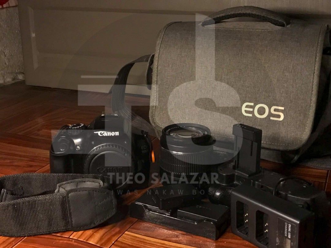 Canon EOS 1100D (Category: Cameras) located in Makati City. Submitted by sntfxnn_ (Listing ID 1459799706, Image 1). Description: Selling my Canon EOS 1100D 📸 ₱11,000 (nego) — Can do meet up basta malapit (Guadalupe, Manila, MRT-LRT Stations) — Can send sample photos and all hehe Inclusions: — Camera itself — Kit lens — Battery grip — 3x batteries — Charger — Strap Issue: — May slight vignette sa LCD, pero okay naman yung actual photos, hindi aff
