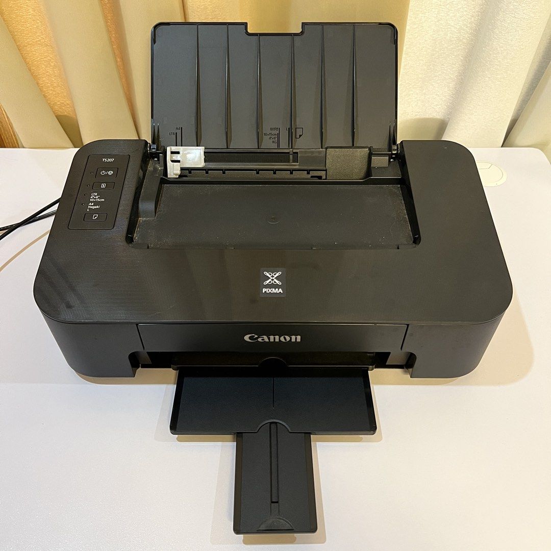 Canon Printer PIXMA TS207 (Category: Printers, Scanners & Copiers) located in San Fernando. Submitted by ducklutter (Listing ID 1459816572, Image 2). Description: Condition: - Powers on normally - Can print - Prints with large horizontal gaps / blank lines - May require cleaning, printhead maintenance, or repair RFS: I’m currently using a MacBook Pro and am upgrading to a printer with better Mac compatibility. IMPORTANT: This is sold as-is. I can