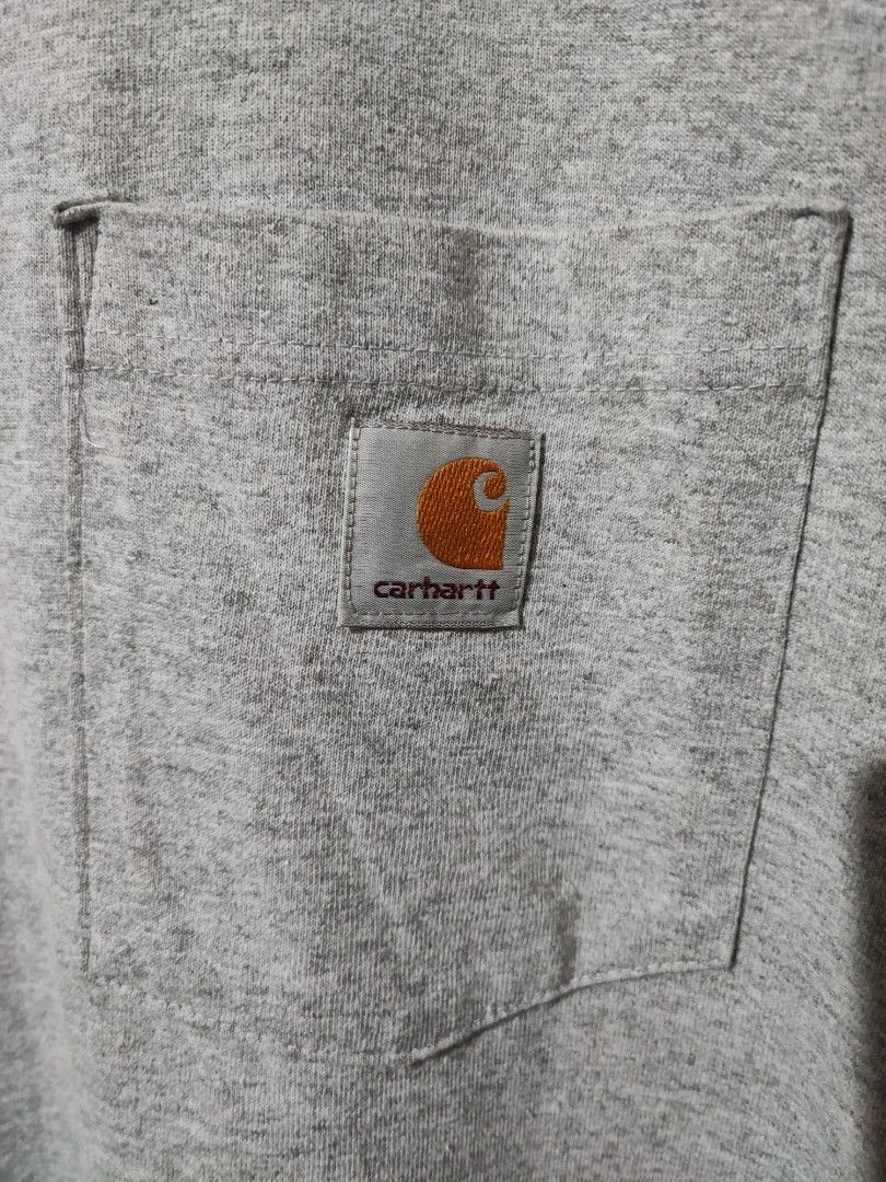 CARHARTT K87 HEATHER GRAY (Category: Tshirts & Polo Shirts ) located in Iloilo. Submitted by gooddimes (Listing ID 1459878535, Image 2). Description: Carhartt K87 Heather Gray Authentic Original Fit Heather Gray color Size on tag: Large Dimes: 24Wx31L Issue/s: None, need wash Color rate: 10/10 Like new condition ₱1,200 Reminders: - All items are thrifted, please manage your expectations - Color may vary due to lighting - Please wash before using 