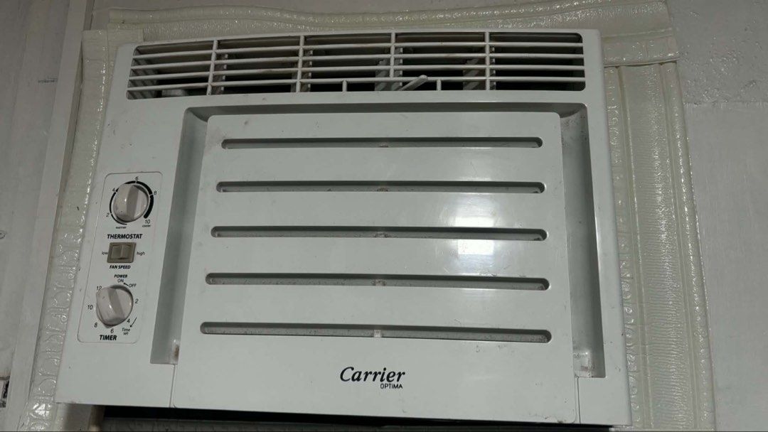 Carrier Optima Window Air Conditioner .5HP (Category: Air Conditioning and Heating) located in Manila. Submitted by bokieee022194 (Listing ID 1459805793, Image 1). Description: - Carrier Optima Window Air Conditioner - Works well and cools rooms effectively - Features thermostat and adjustable fan speed - Includes convenient timer function - Easy to install in most windows - Perfect for keeping your space cool and comfortable - RFS selling upgrad