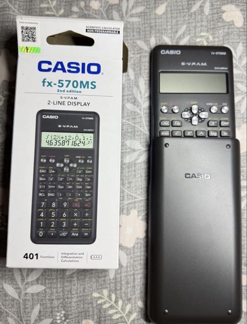 Casio - fx-570MS 2nd Edition (Category: Office & Business Technology) located in Las Pinas. Submitted by delifits (Listing ID 1459785102, Image 2). Description: Bought for ₱1,200 in National Bookstore to be used for Board Exams. Ended up not using! .