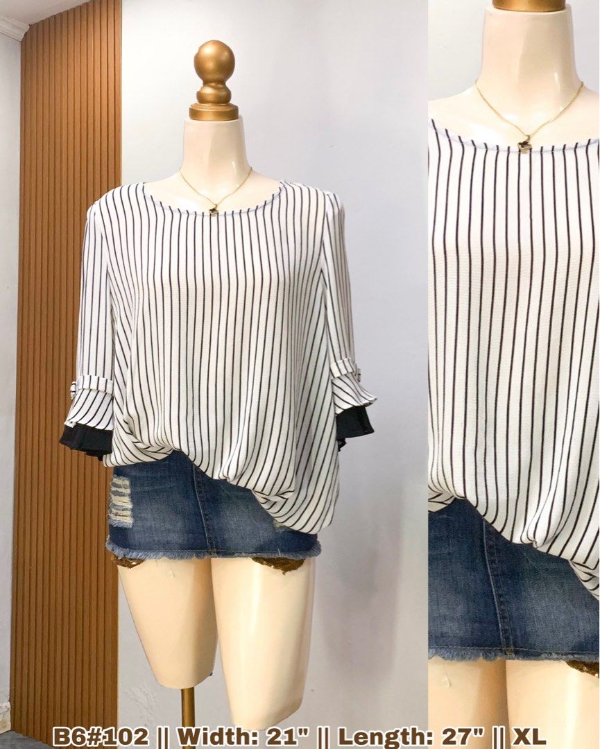 Casual / Office Blouse • Stripes (Category: Blouses) located in Cavite. Submitted by cnchnll (Listing ID 1459860485, Image 1). Description: .