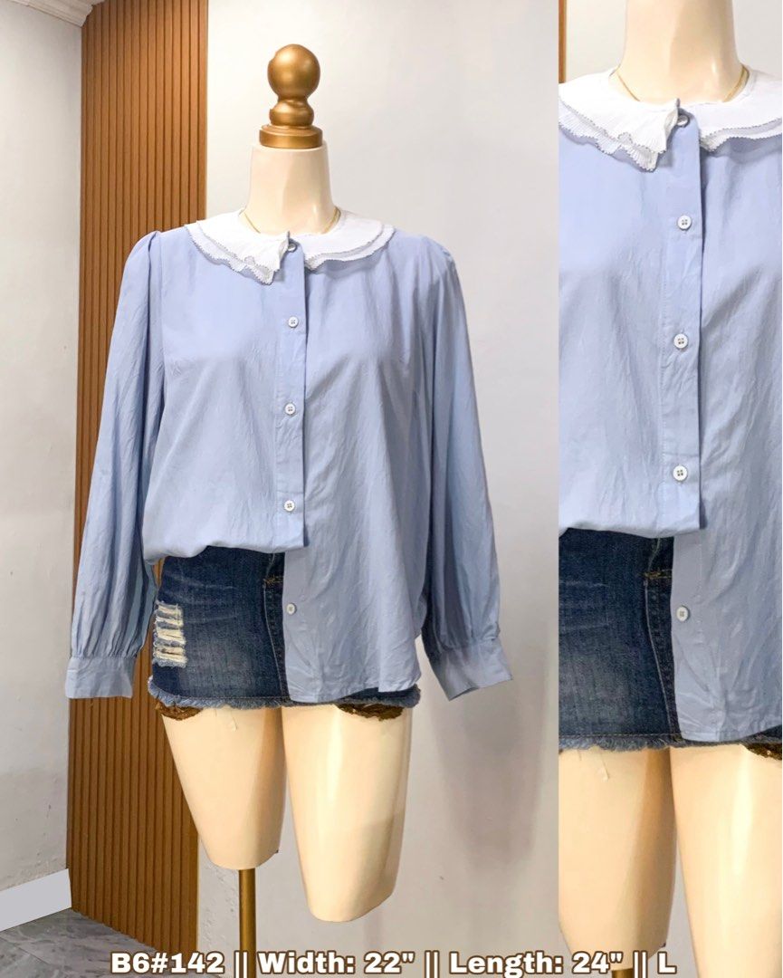 Casual / Office Korean Blouse • Blue (Category: Blouses) located in Cavite. Submitted by cnchnll (Listing ID 1459853981, Image 1). Description: .